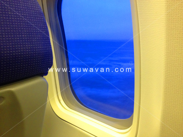 Boeing 737-800 มองผ่านหน้าต่างตอนเย็นๆของนกแอร์
