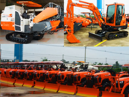 รถแทรกเตอร์คูโบต้า รถดำนา รถเกี่ยวนวดข้าว