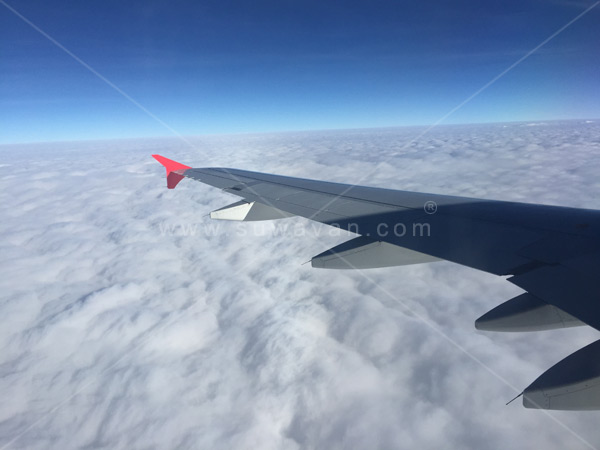 ท้องฟ้าสดใสในยามเช้า Airasia กรุงเทพ-ร้อยเอ็ด